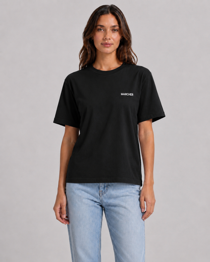 Marcher Kadın Basic Oversize Tişört - Siyah ürün görseli 1