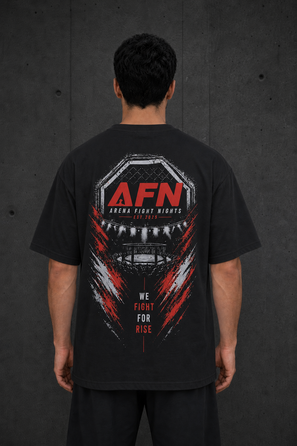 AFN Collection - We Fight For Rise Siyah Tişört